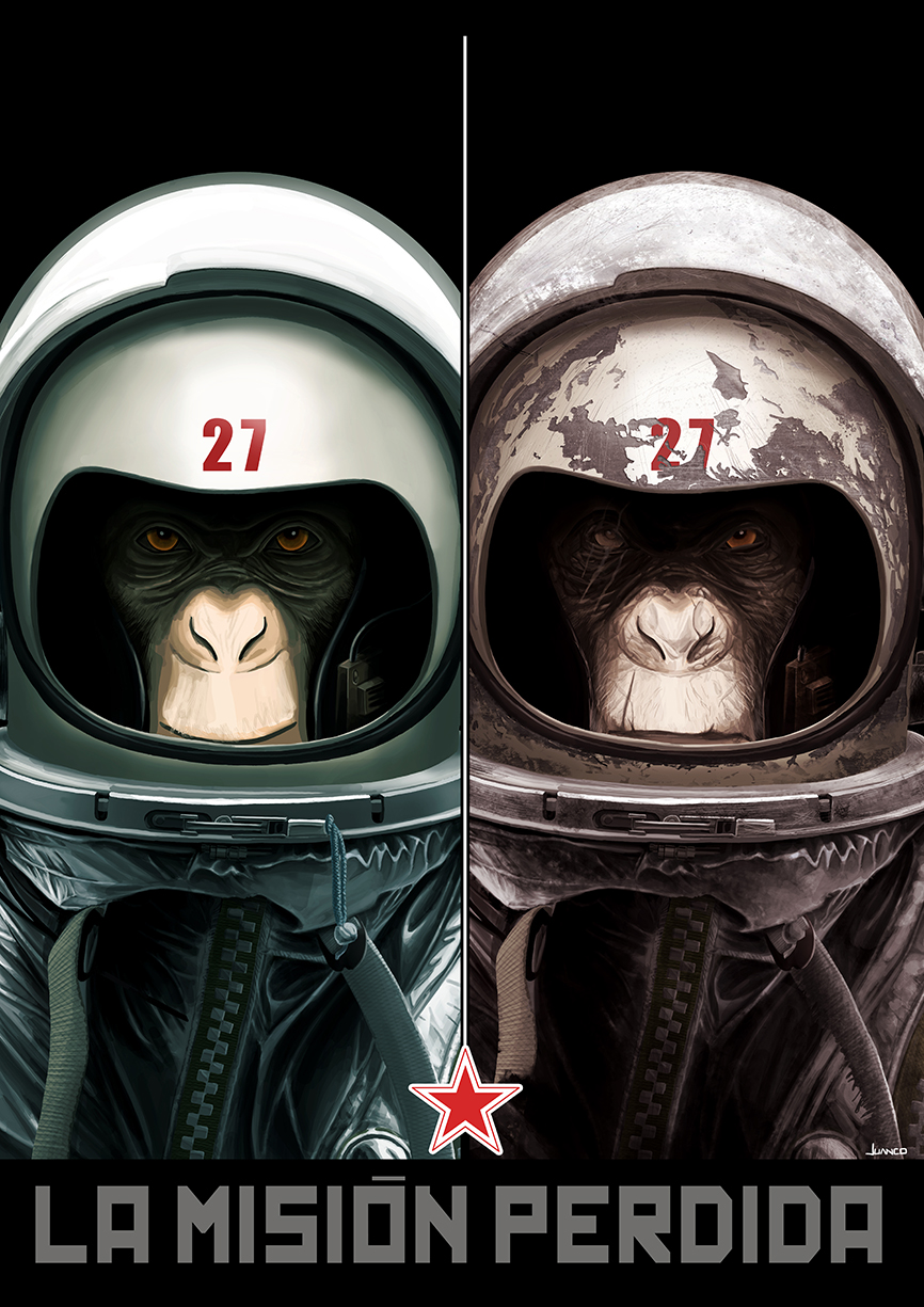illustrations Mono monkey Space  fantasy fantasia Sci Fi Character
