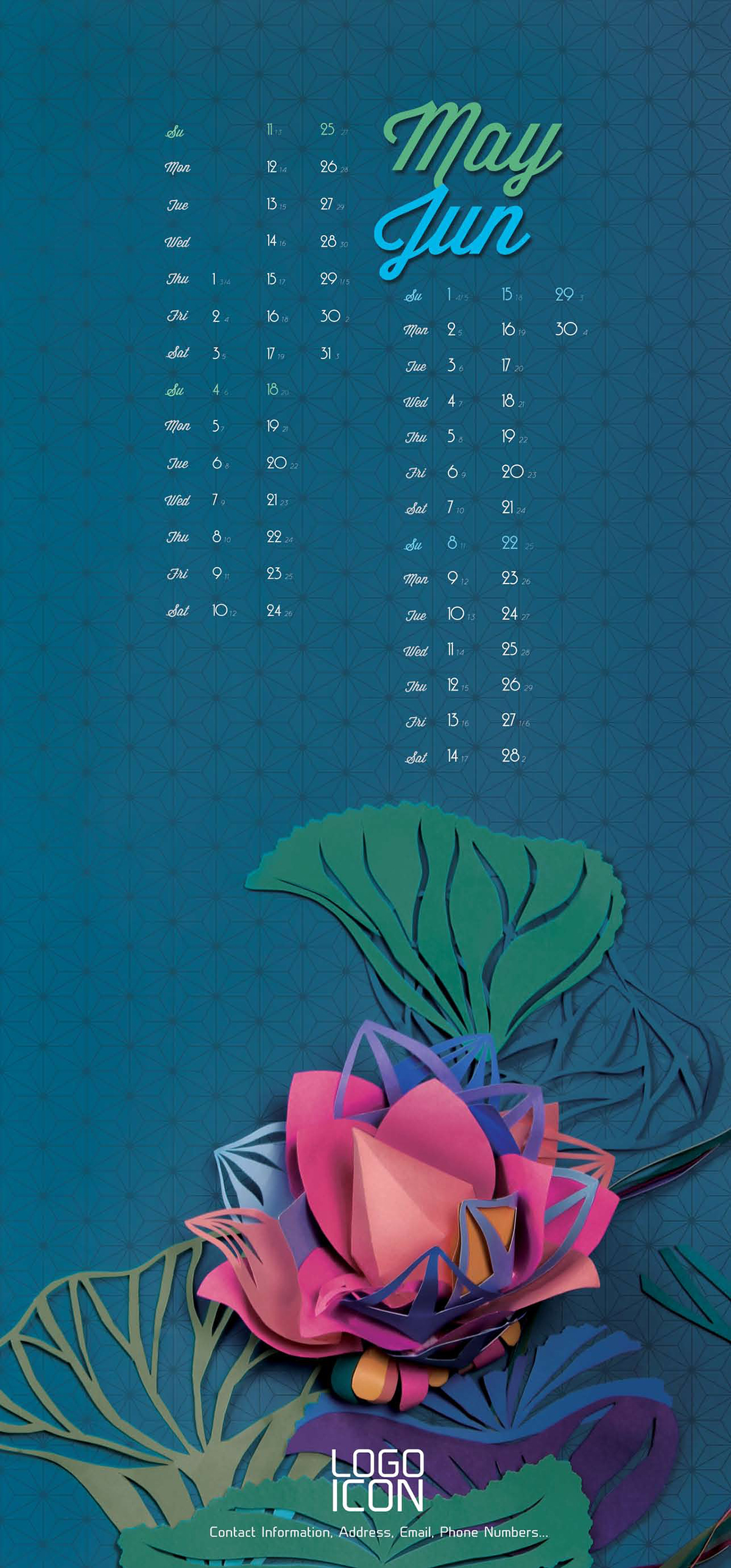 lotus calendar lotus paper flower calendar Paper Illustration flower paper