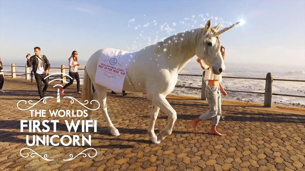 Adobe Portfolio activation outdoor billboard wazoogles superfood unicorn media Innovative stunt