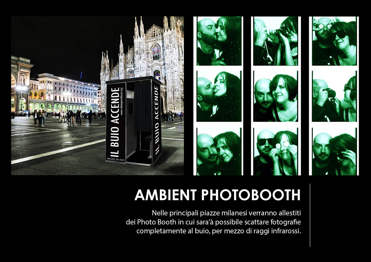 Ambient Socialmedia Photobooth ADV Integrated Campaign milan graphic design