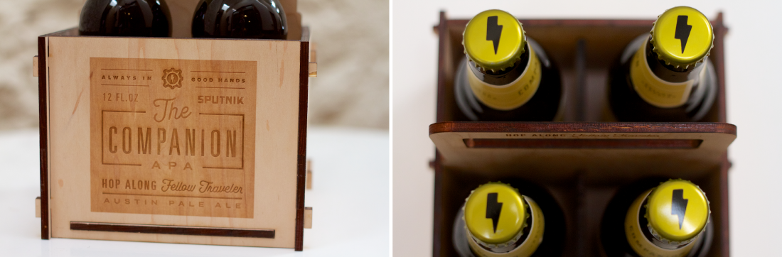 wood cut  laser beer  craft beer sputnik creative Client Gift