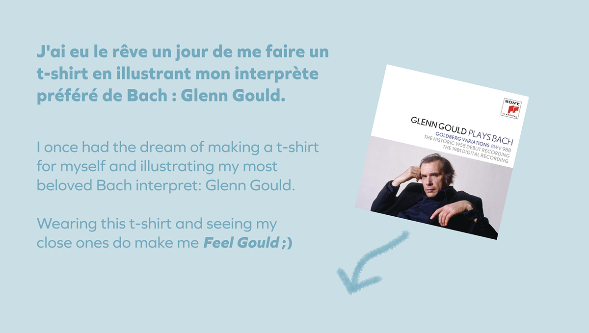 ILLUSTRATION  print t-shirt glenn gould Music illustration