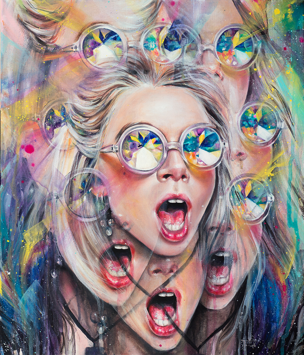 surrealism kaleidoscope portrait pop surrealism surrealist artist  tanyashatseva