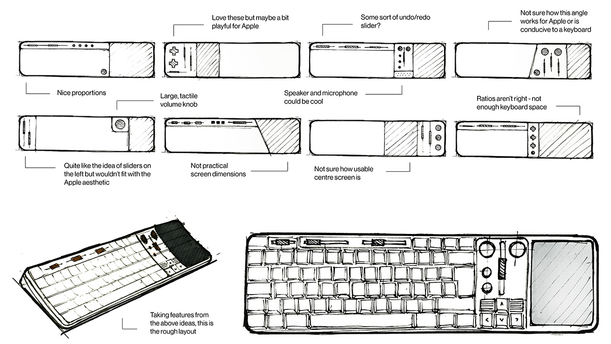 apple apple pencil brand identity design burger designchallenge Indsutrial Design keyboard mechanical modular product design 