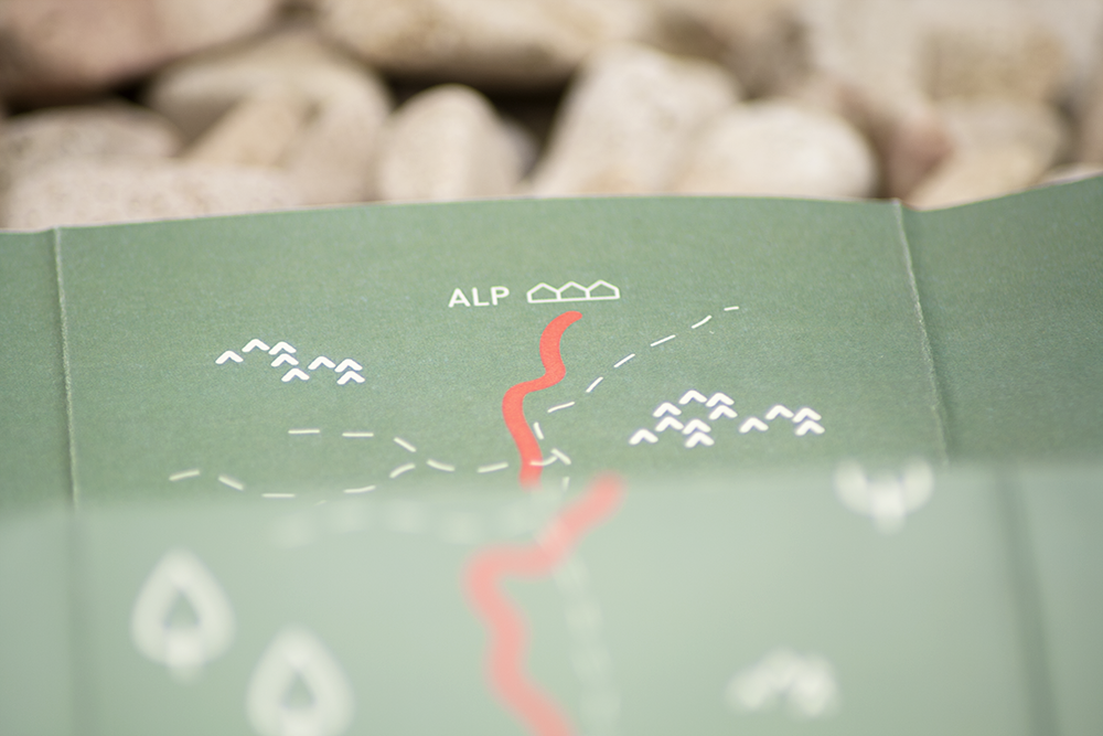 itinerari sensorial  mapa map editorial mountain photo forest La Molina catalunya intervencions gràfiques esquematica cartell poster ALP