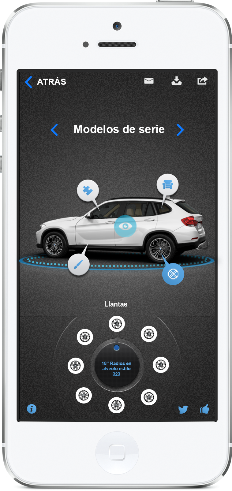 BMW Catalogue mobile app ux UI