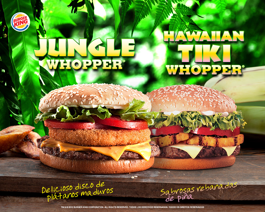 Burger King  BK yuri yuri jai yuri johnson jungle book miami  whopper Jungle Whopper  Tiki Whopper