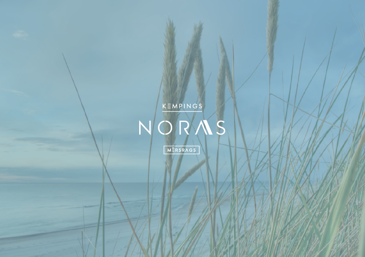 logo branding  identity camping relaxation noras mersrags guesthouse summer