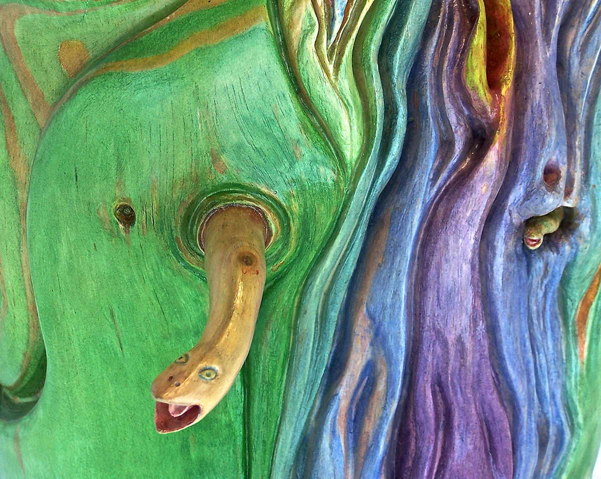 fine art wood sculpture colour