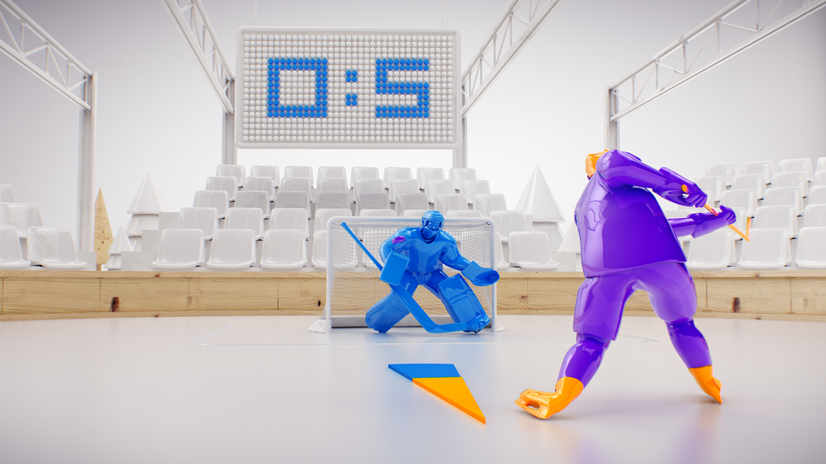 Rostelecom sochi Olympics Russia Render 3D sports snowboard hockey Ski design