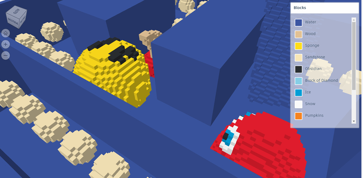 Pac-Man Pacman 3D tinkercad game voxel