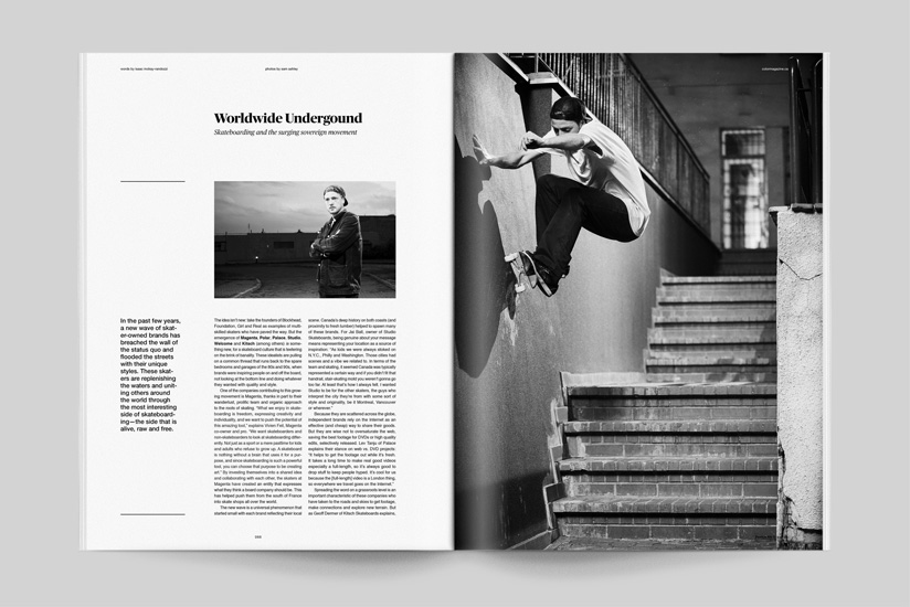Color Magazine skateboarding redesign magazine editorial grid