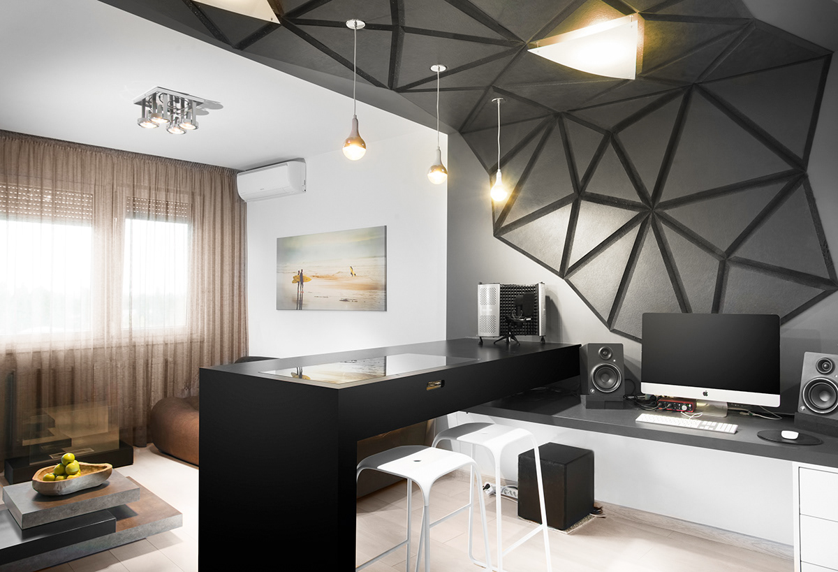 dj home Interior music design soundproof interior design  furniture design 