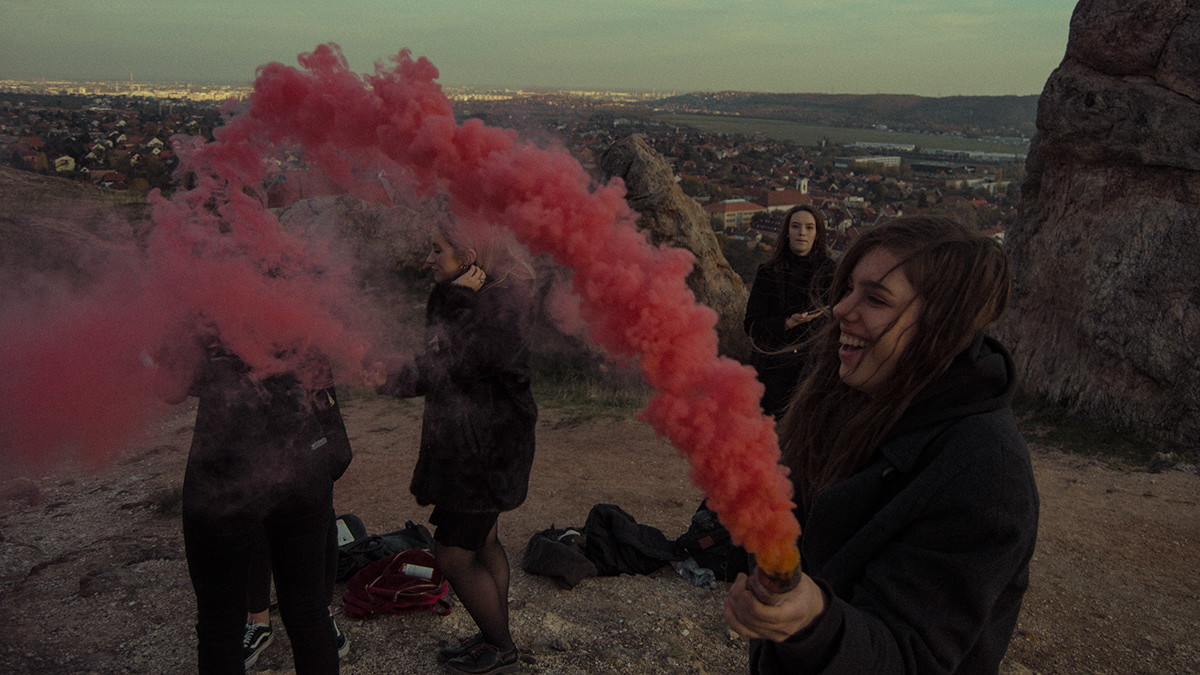 godislove Photography  smokebombs budapest budaörs noise feeling portait dark people