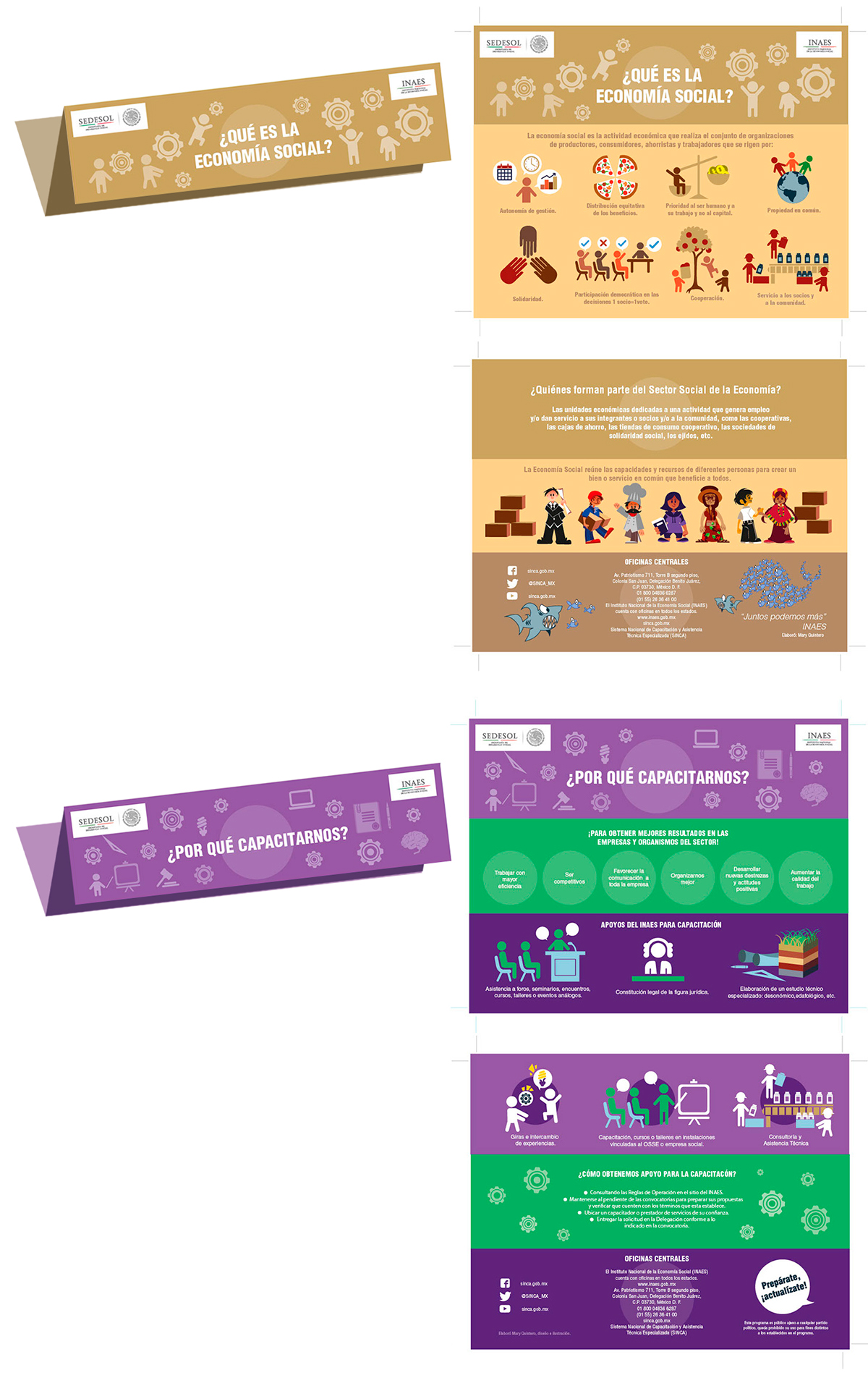 folletos servicio social diseño booklets presentation design