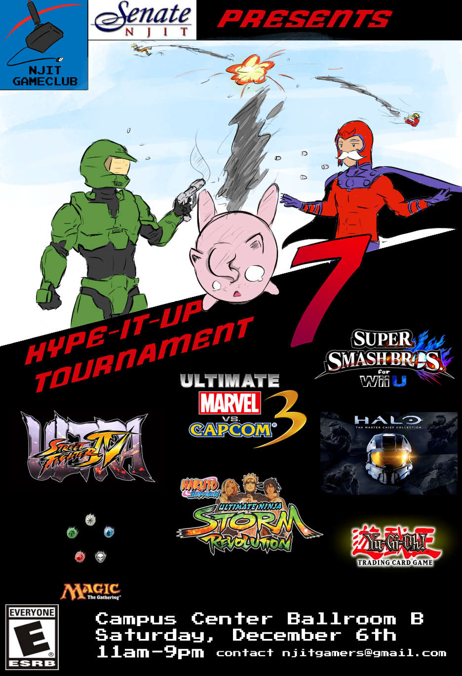 Adobe Portfolio posters Video Games tournaments Gameclub njit ngc