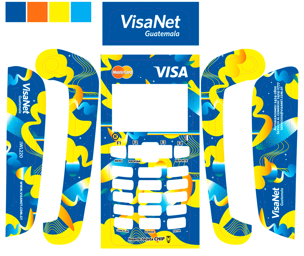 Visa Guatemala pos ILLUSTRATION  design galaxy visanet