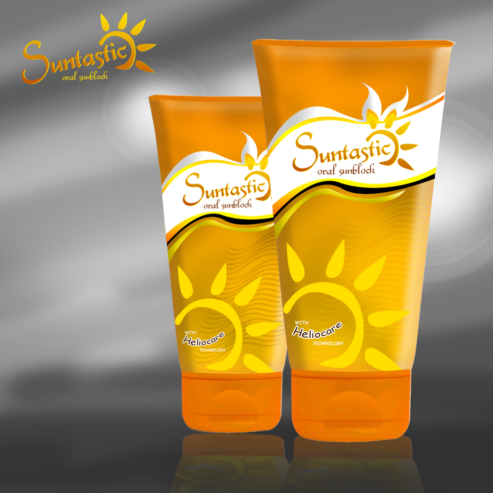 Suntastic sunblock lotion graphics logo identity brand summer