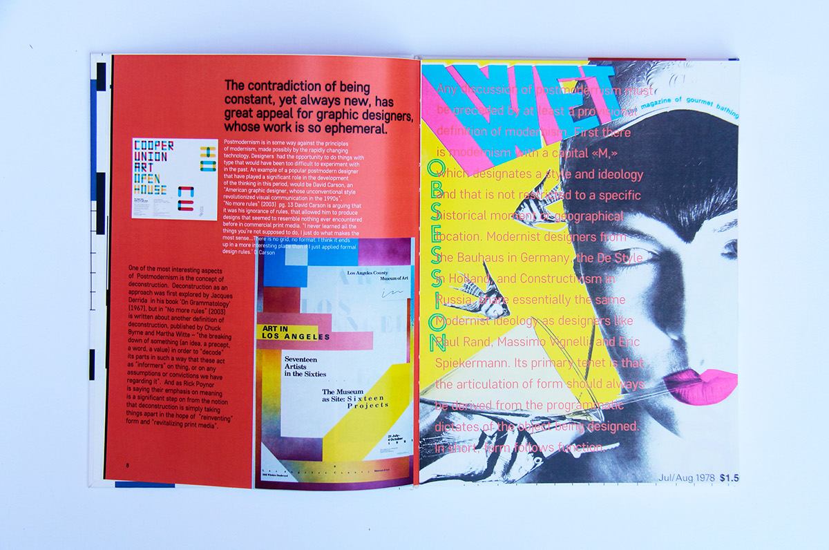 book magazine type design print postmodernism postmodern