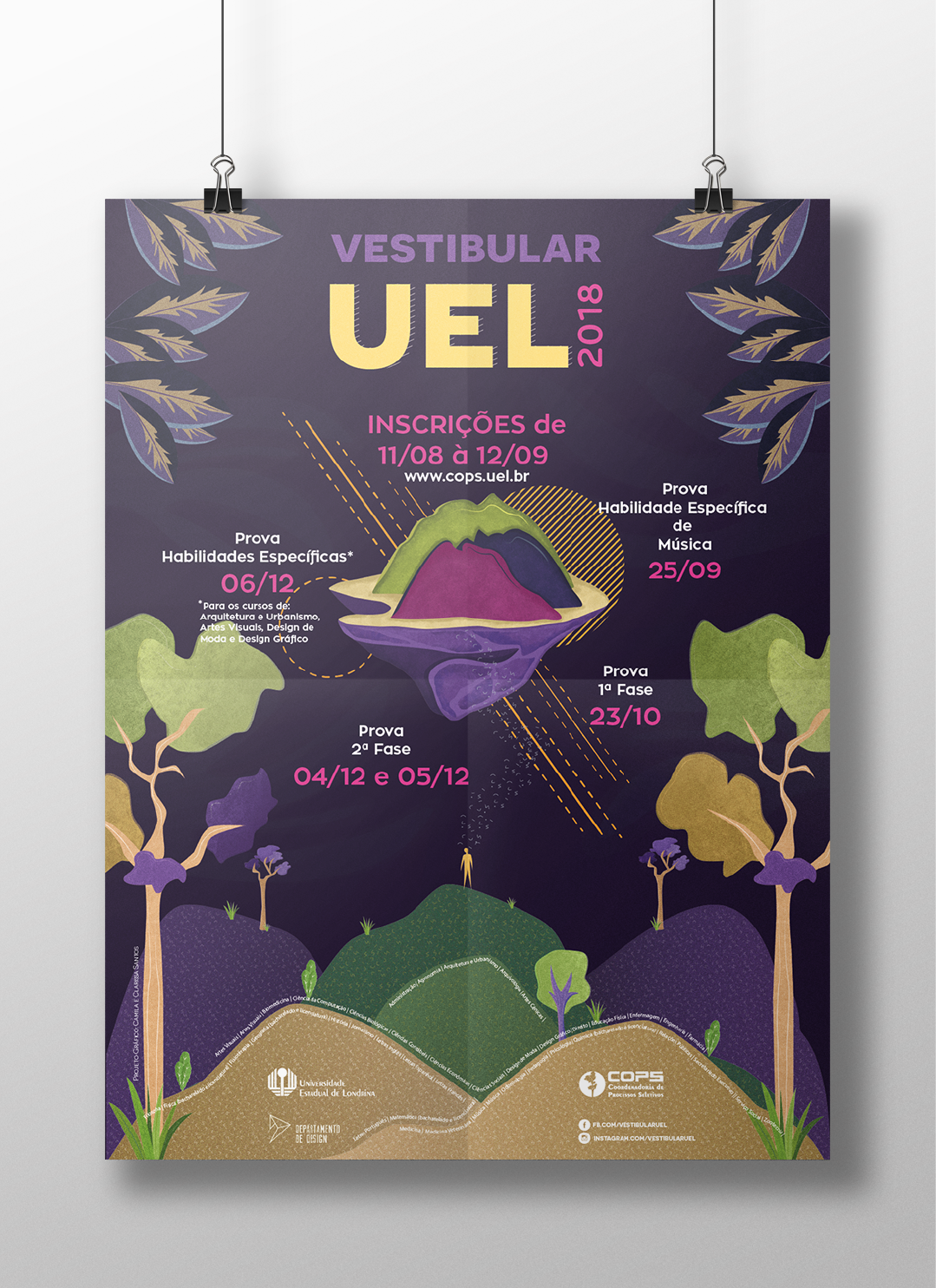 editorial design  design editorial UEL Vestibular UEL graphic design  design gráfico cartaz poster Cartaz de vestibular designer