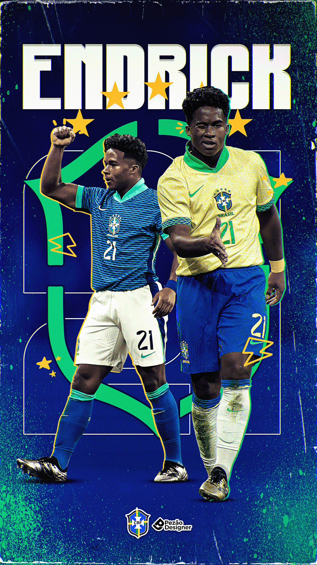 seleção brasileira CBF futebol Sports Design Graphic Designer design flyer poster futebol brasileiro endrick