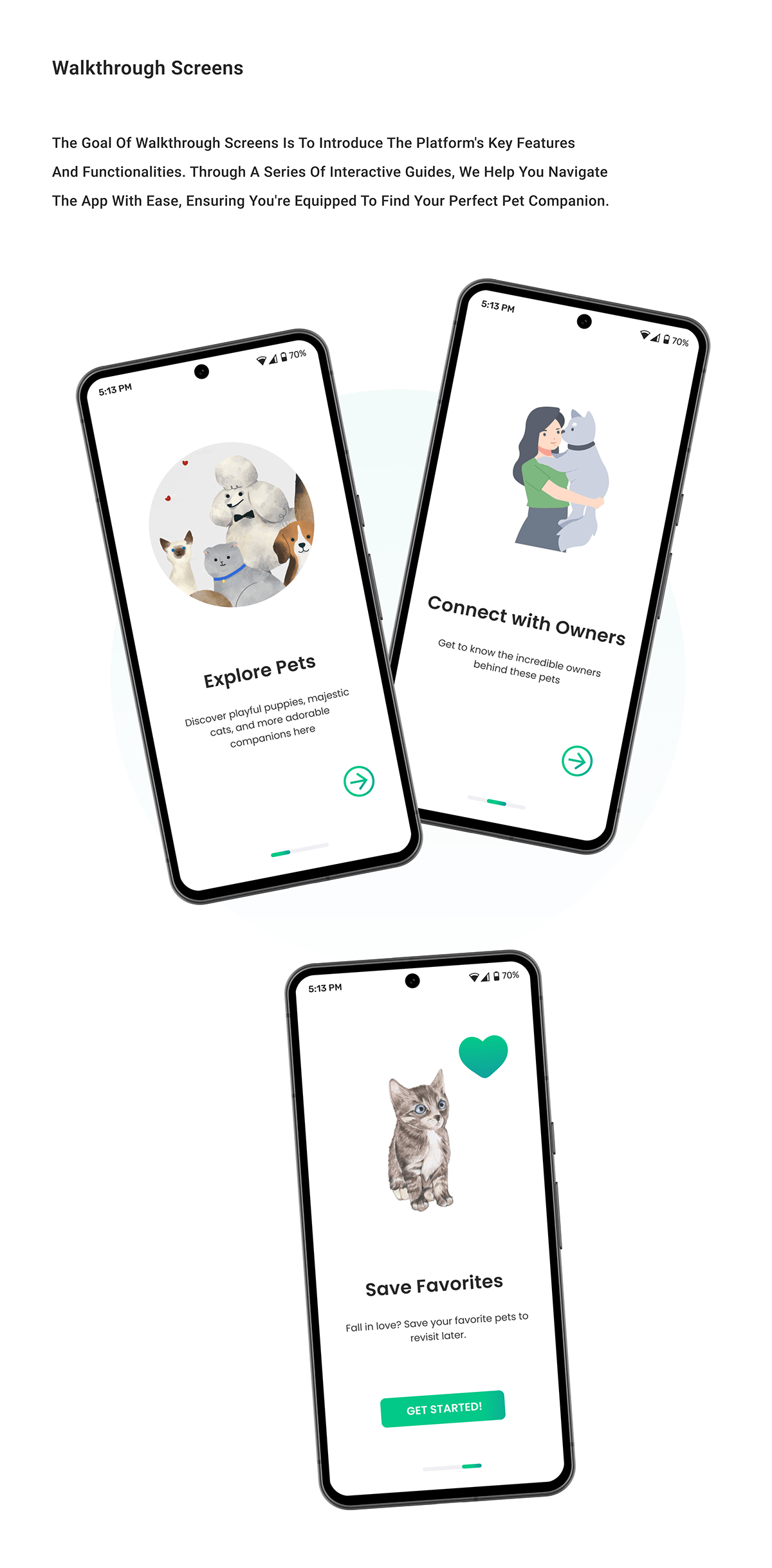 UI/UX ui design Pet pet adoption app pets