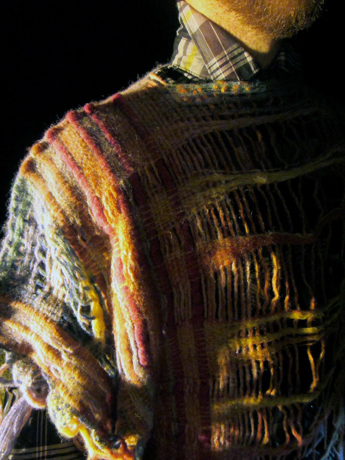 weaving fiber scarf felting