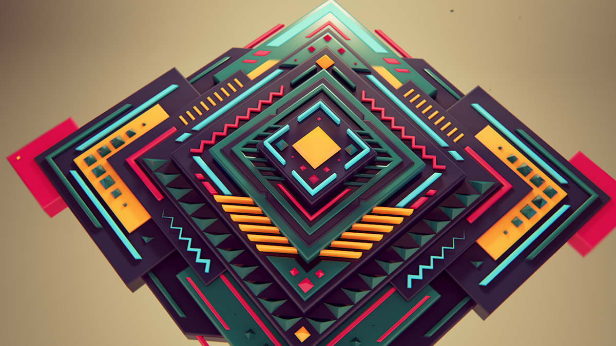geometry rectangle circle triangle motion design romanowsky 3D