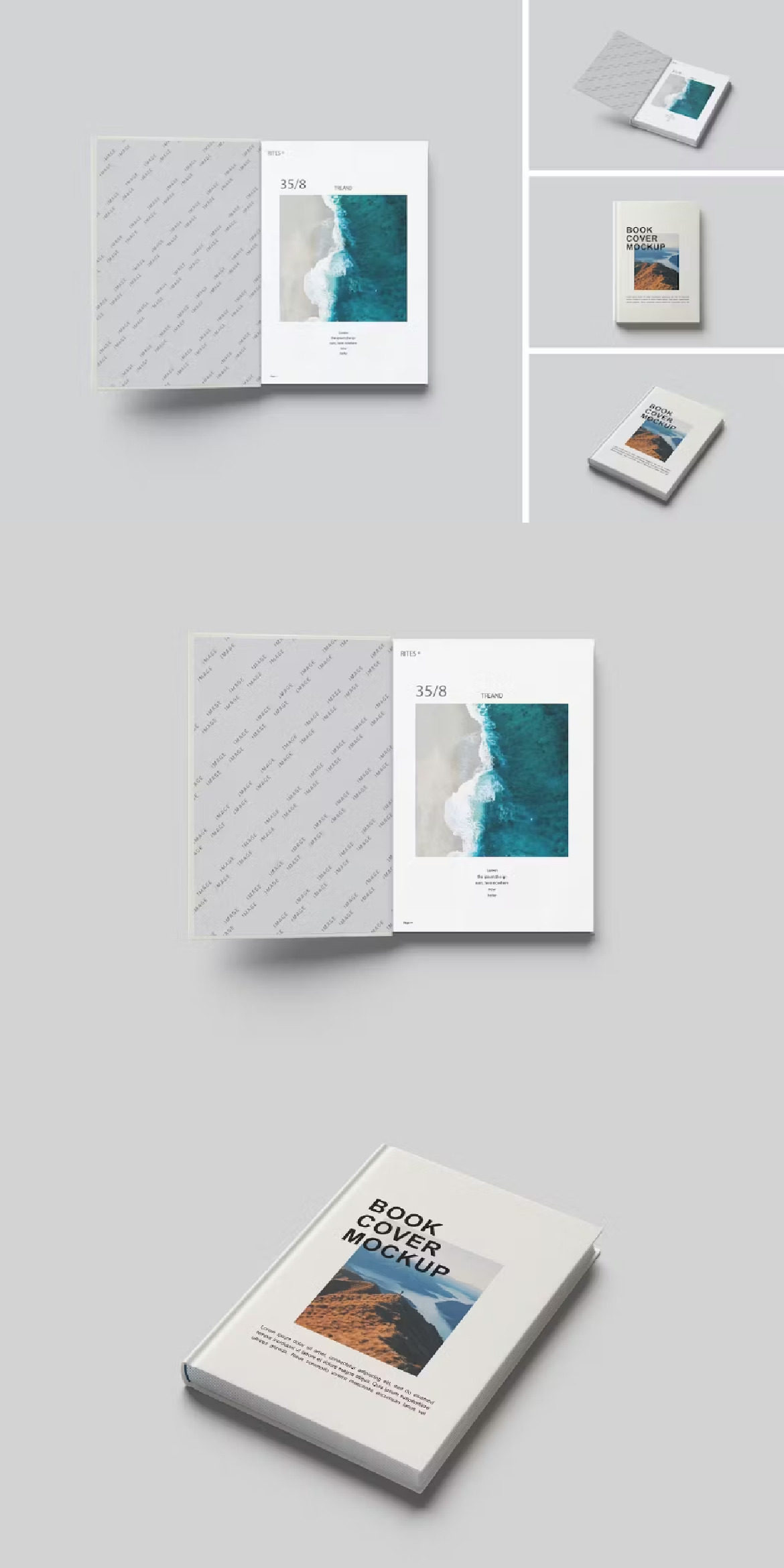 cover book softcover Mockup popular page template White design psd