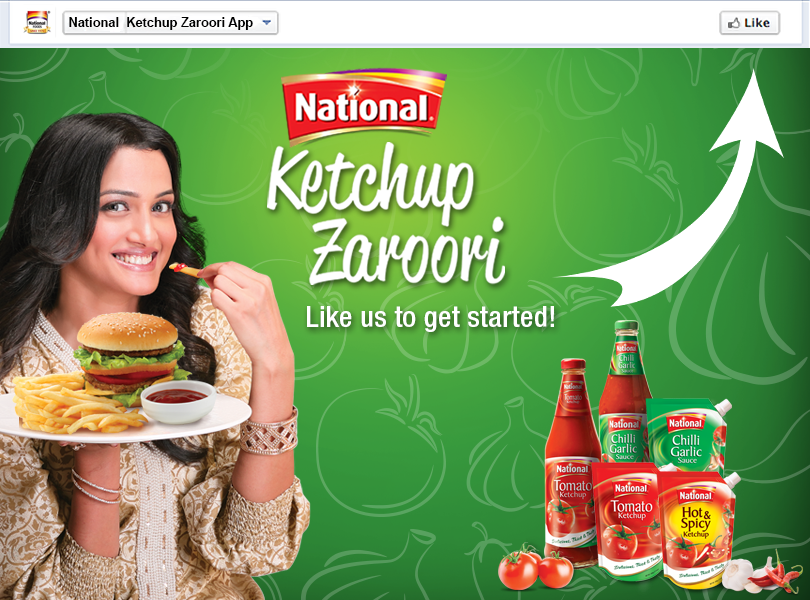 National Foods National Ketchup ketchup application facebook contest