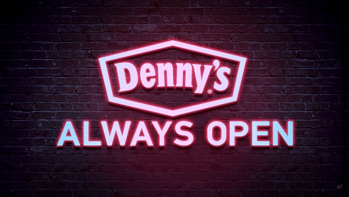 Advertising  Always branding  dennys diner open restaurant