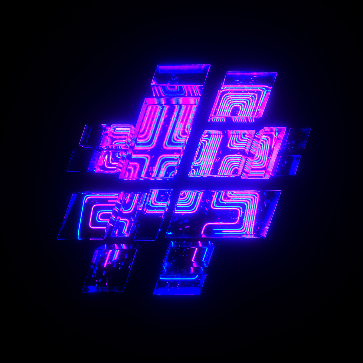 numbers type motion design animation  motion typography   motion graphics  neon lights