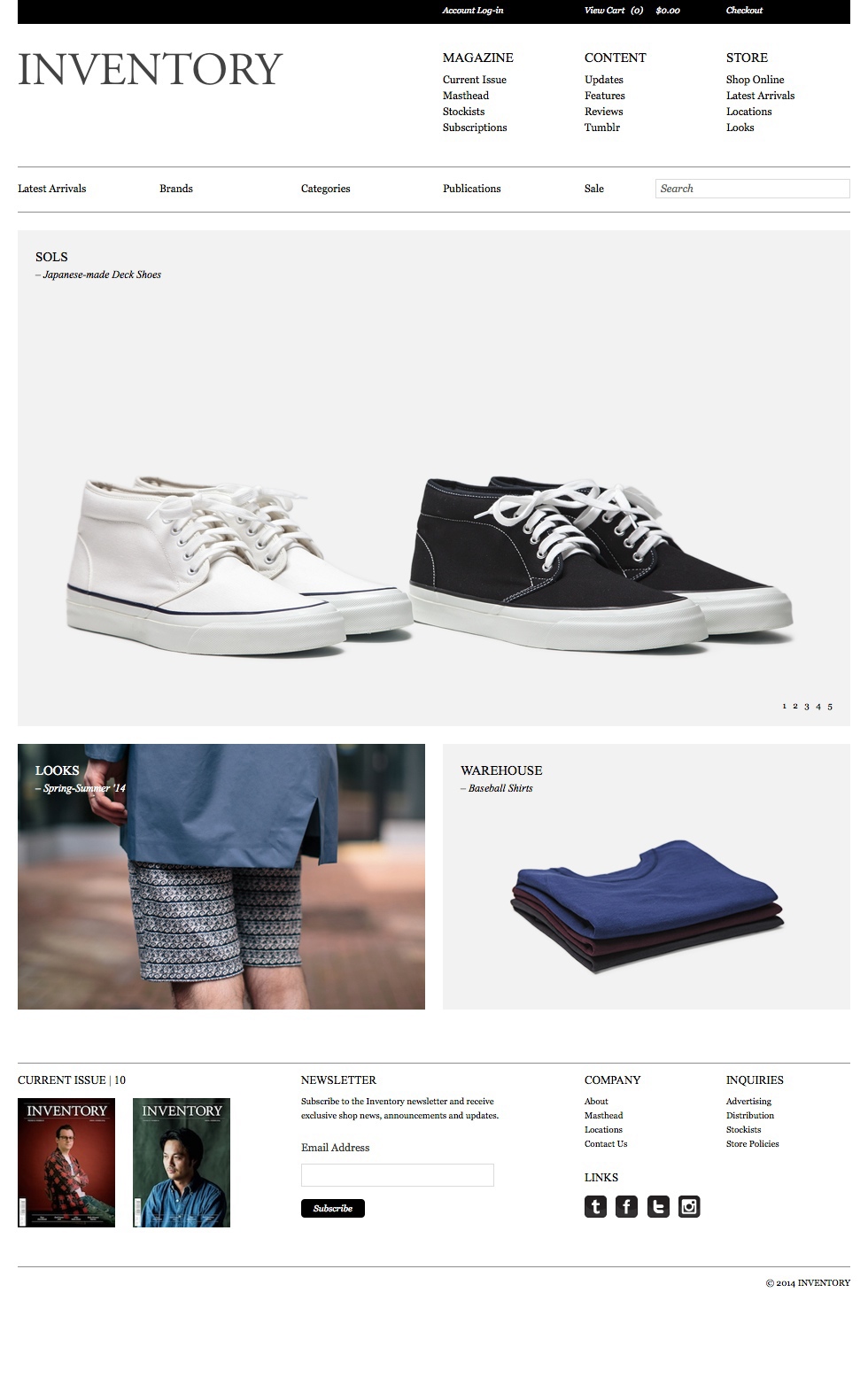 Inventory Magazine Website Shopify design lifestyle mens fashion squarespace culture The Printer's Son