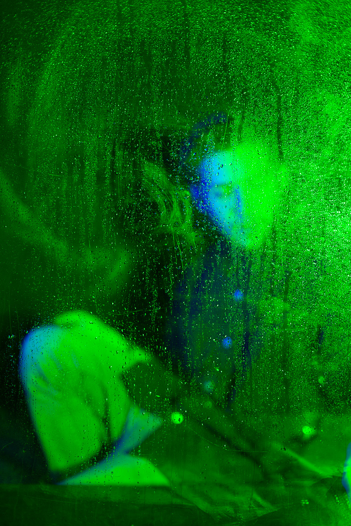 neon portrait green blue surreal surrealism Hannah Gordon-Smith