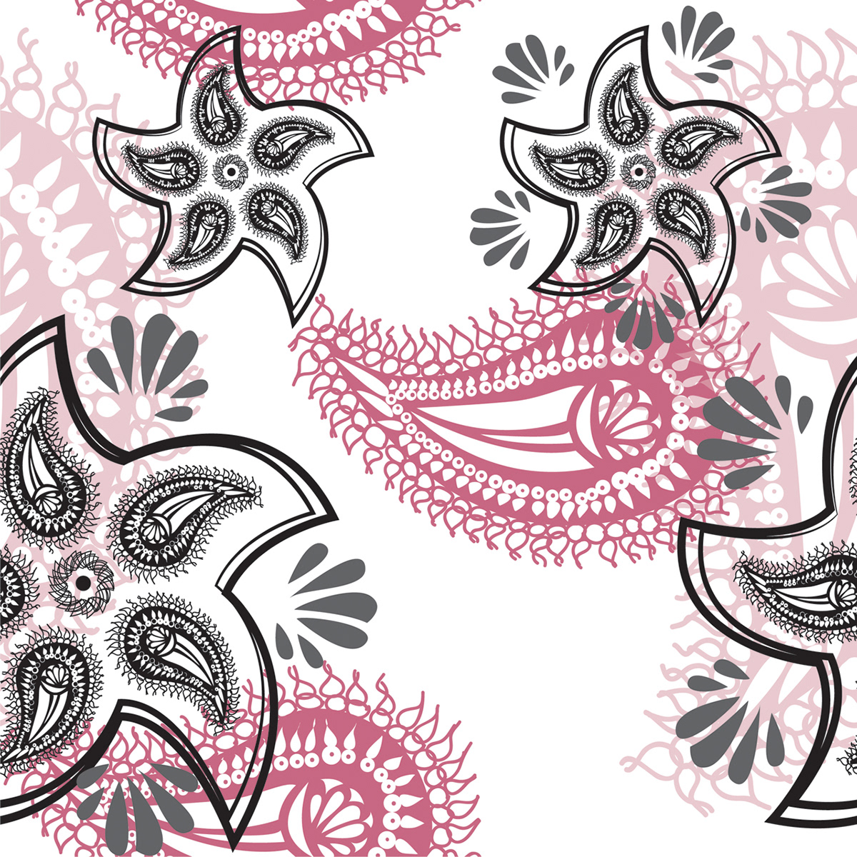 Paisley Design pattern line drawing color pattern creation seamless pattern seamless background adobe illustrator Adobe Photoshop
