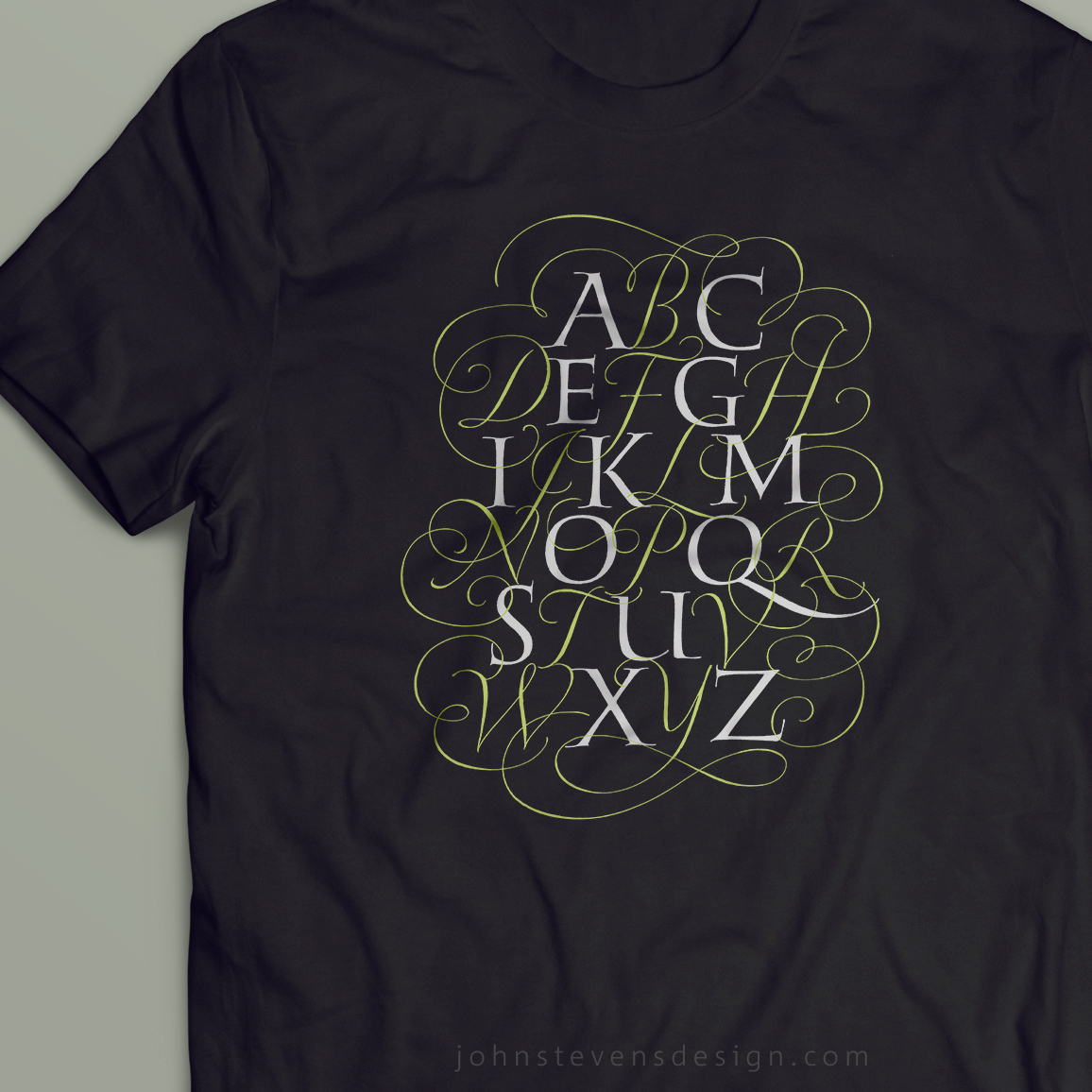 t-shirts design letteiing johnstevens pen brush letterforms typo