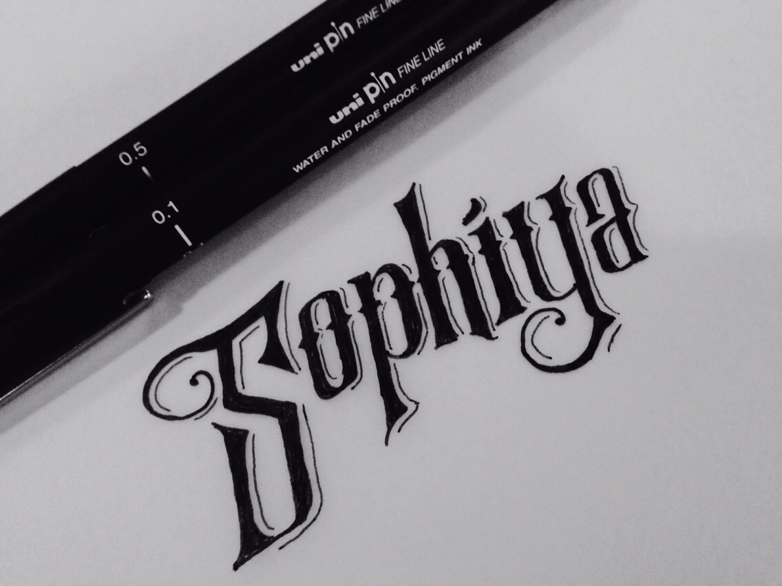 HAND LETTERING lettering type ink paper