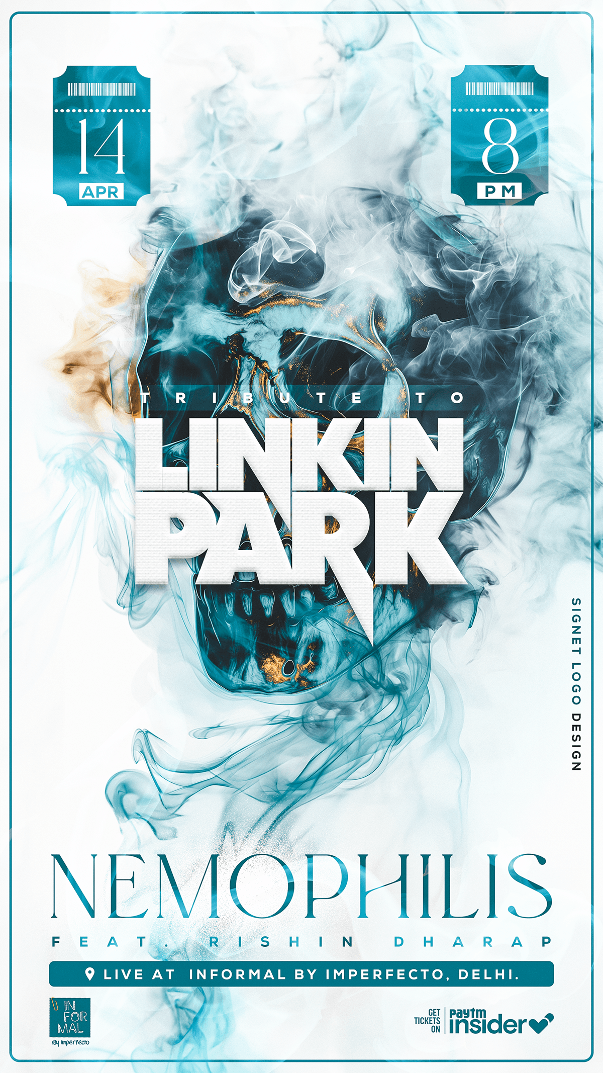 concert poster linkin park ILLUSTRATION  Digital Art  artwork digital illustration PUNE Flyer Design banner