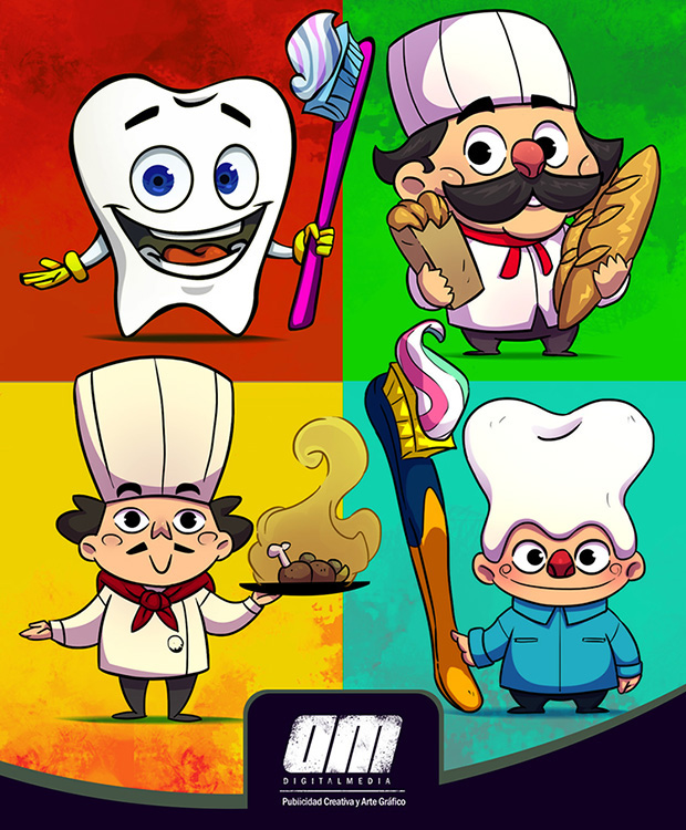 Character design  photoshop chef dental