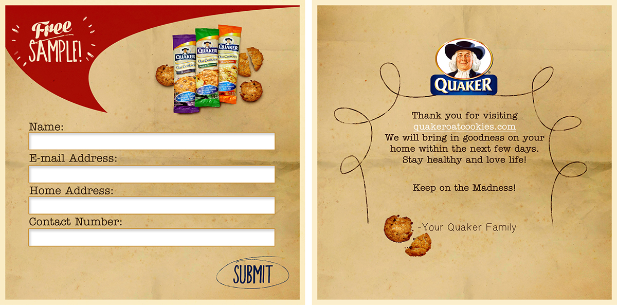 quaker Oatmeal cookies UST CFAD Trade and Promotions