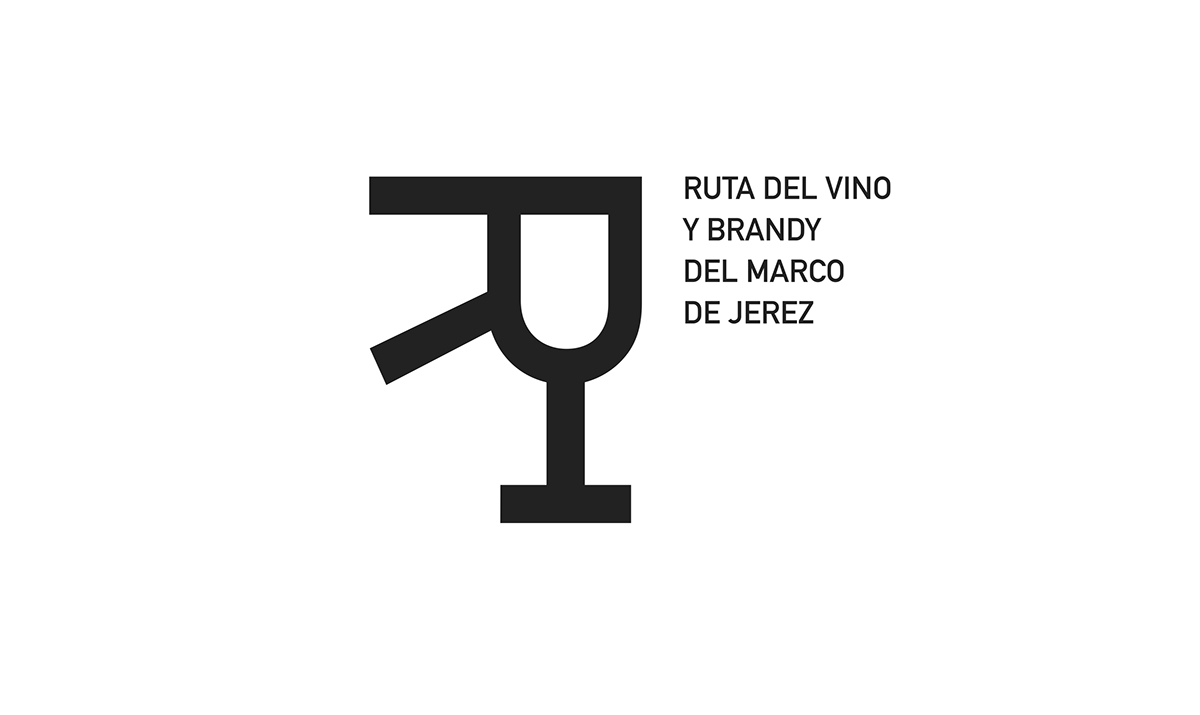 Ruta  vino Brandy jerez cádiz logo marca wine xerez sherry grape cup bodega fino oloroso