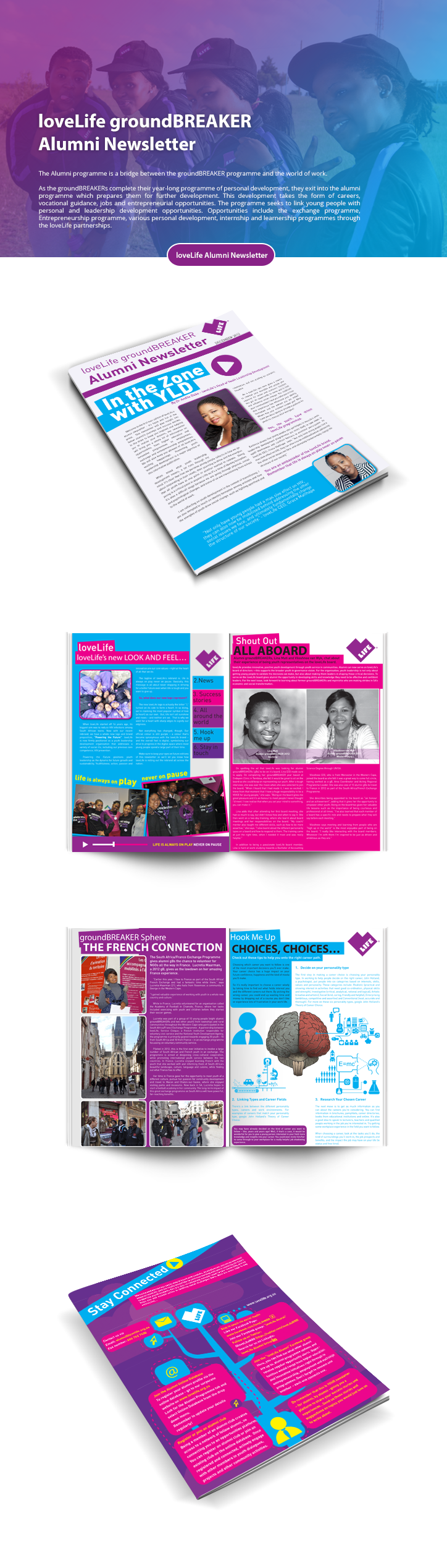 lovelife groundbreaker Kwambele Social Makerting Newsletter Design graphic design 