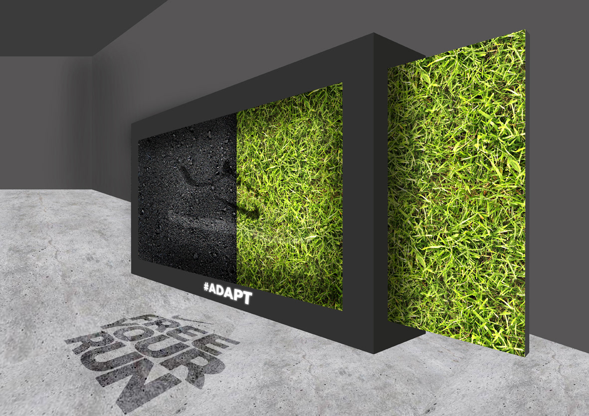 Nike Nike Free trainer sport adapt surface texture retail application store design running athletes