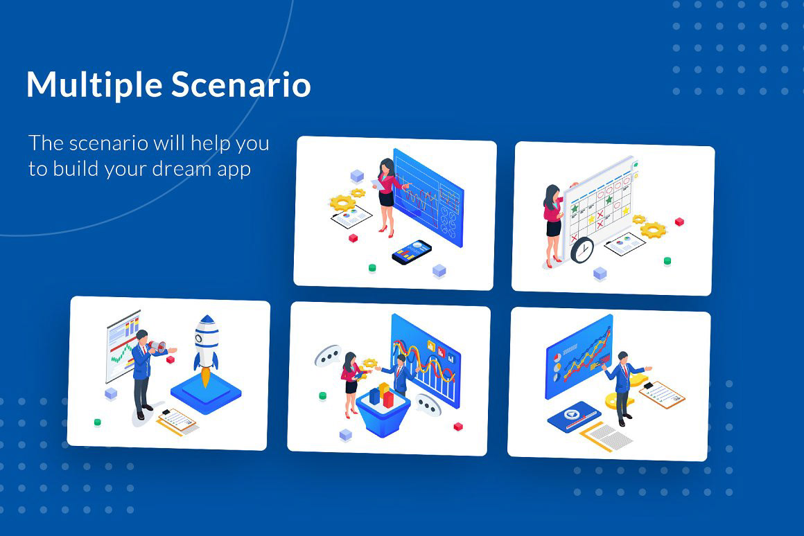 Multiple Scenario, the scenario will help you to build your dream app.