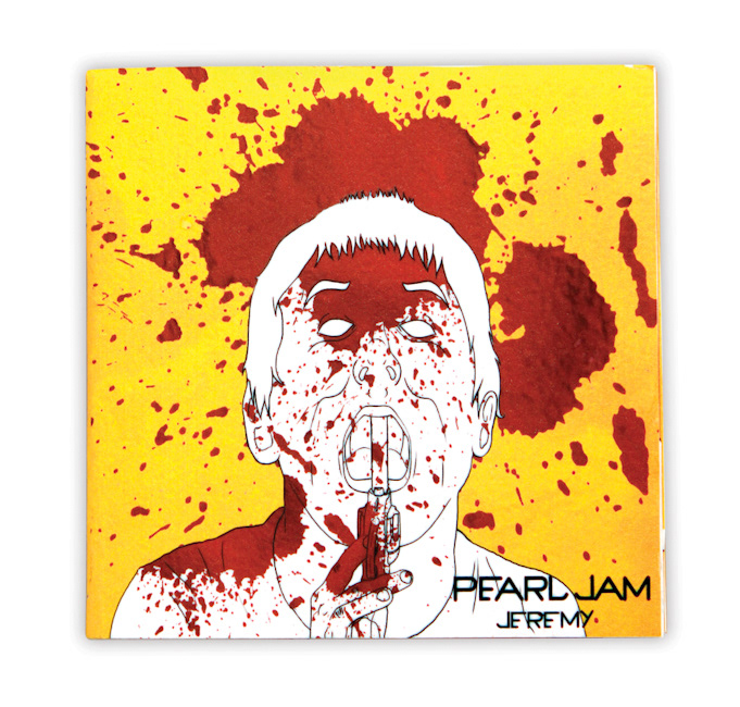 pearl jam cd Single Album jeremy blood Gun pistol yellow Fun nice Beautiful eddie veder design