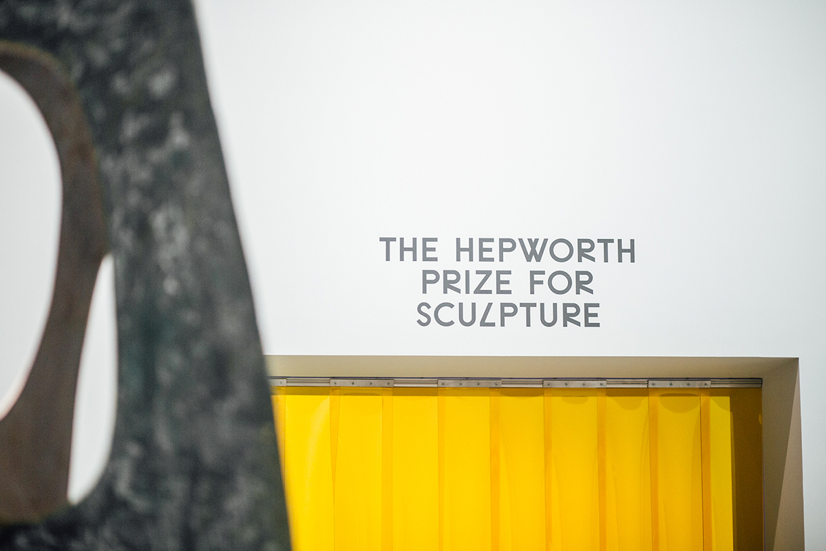Awards sculpture neon logo poster Invitation geometric gallery Hepworth prize