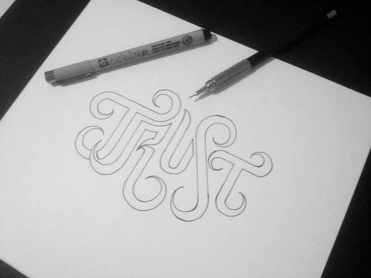 lettering art letters type font handmade inked