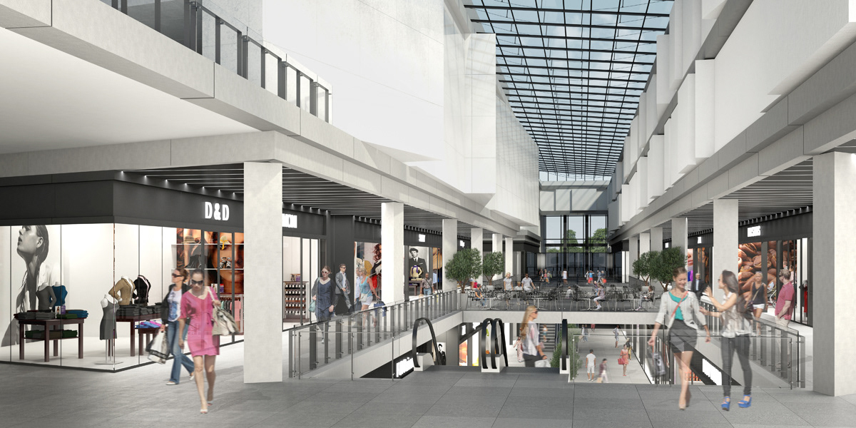 3D rendering Visualisierung mall kino