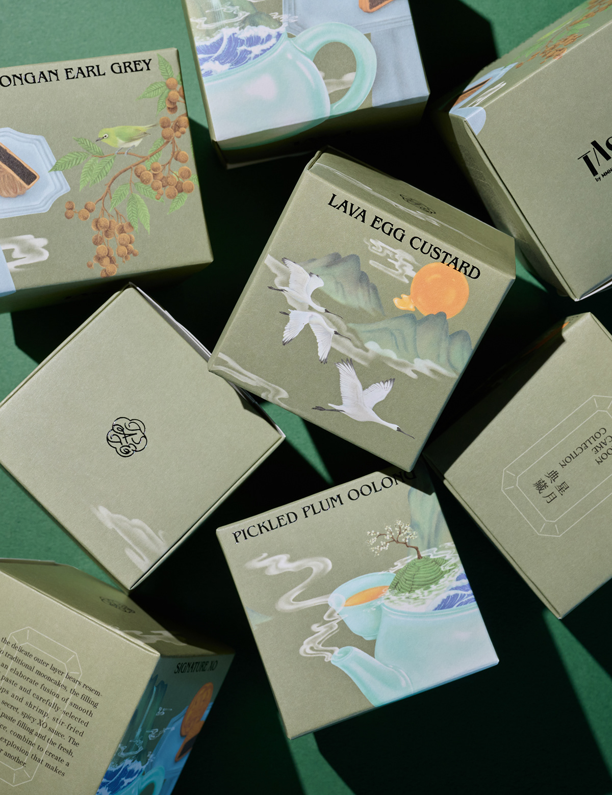 branding  gift box graphic design  Layout Design mooncake Packaging tea 包裝設計 品牌設計 平面設計