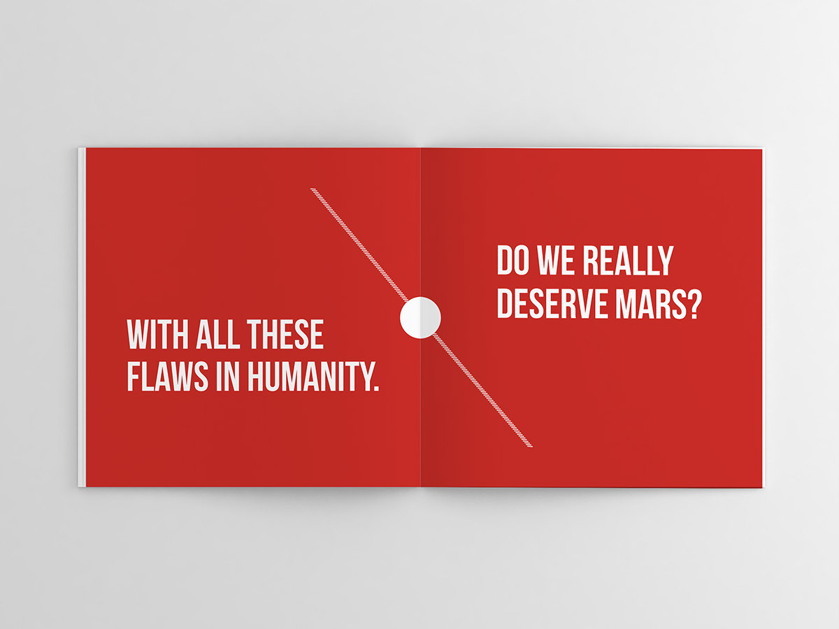 mars Space  Booklet print idea equality inequality destruction greed design astronaut spaceship rocket stars